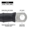 Exell Battery AWG #1/0 Black Battery Interconnect Cable 12" with 3/8" Lugs BIC-10AWGBLK12